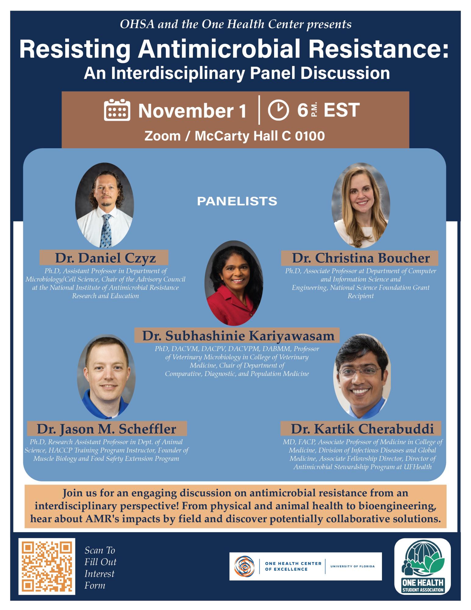 Resisting Antimicrobial Resistance - a One Health Perspective: An Interdisciplinary Panel 