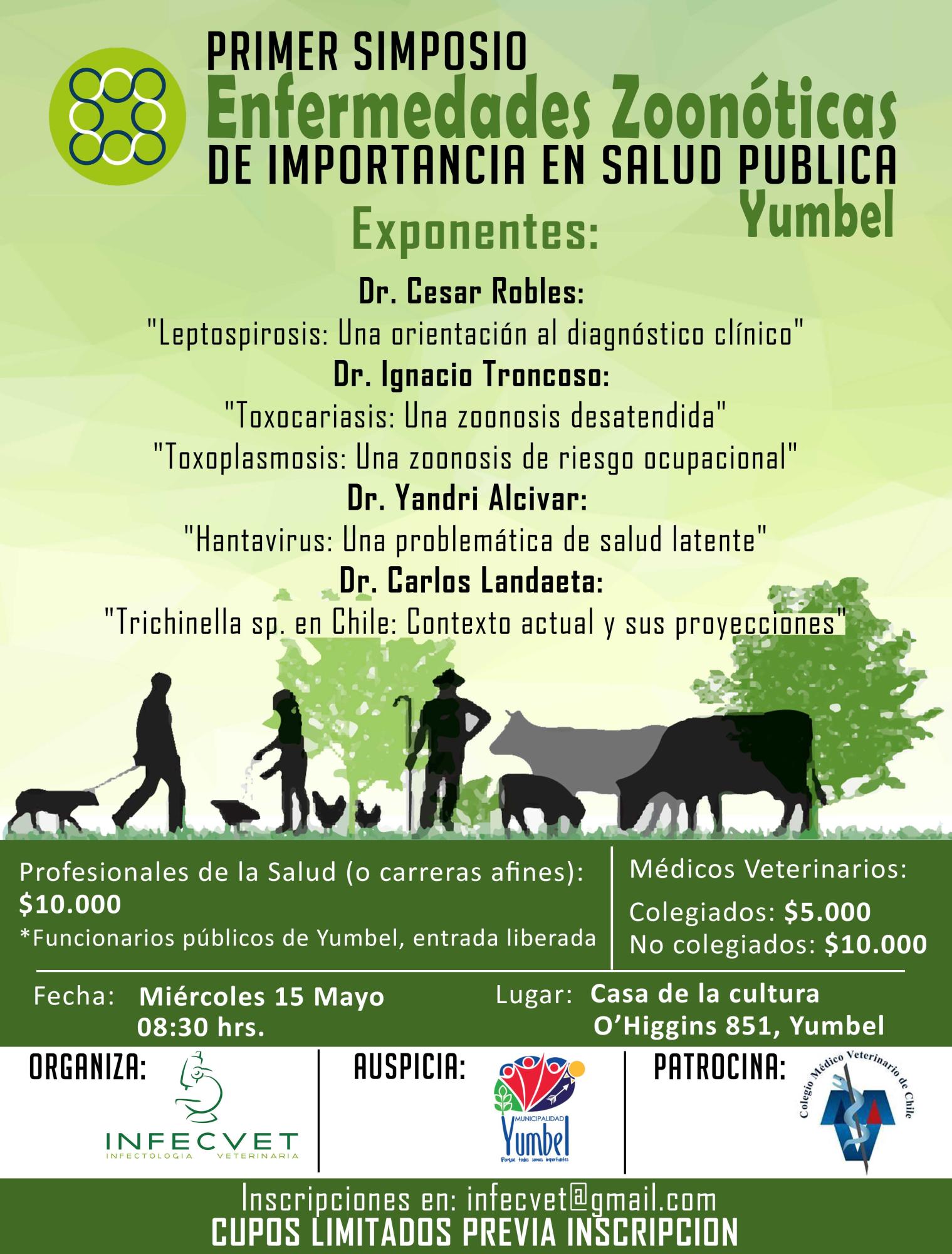 "Primer Simposio de Enfermedades Zoonoticas de Importancia en Salud Publica. Yumbel"