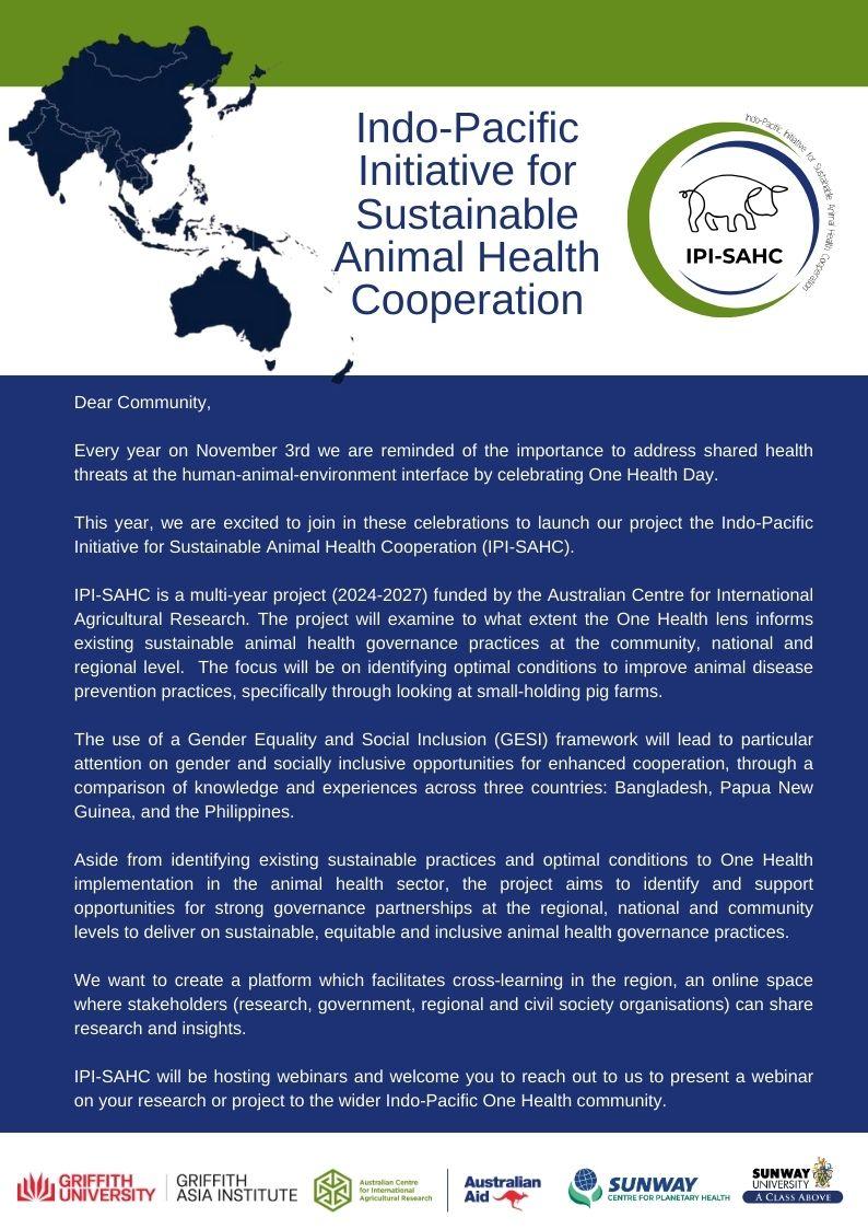 Project Launch:  Indo-Pacific Initiative for Sustainable Animal Health Cooperation  