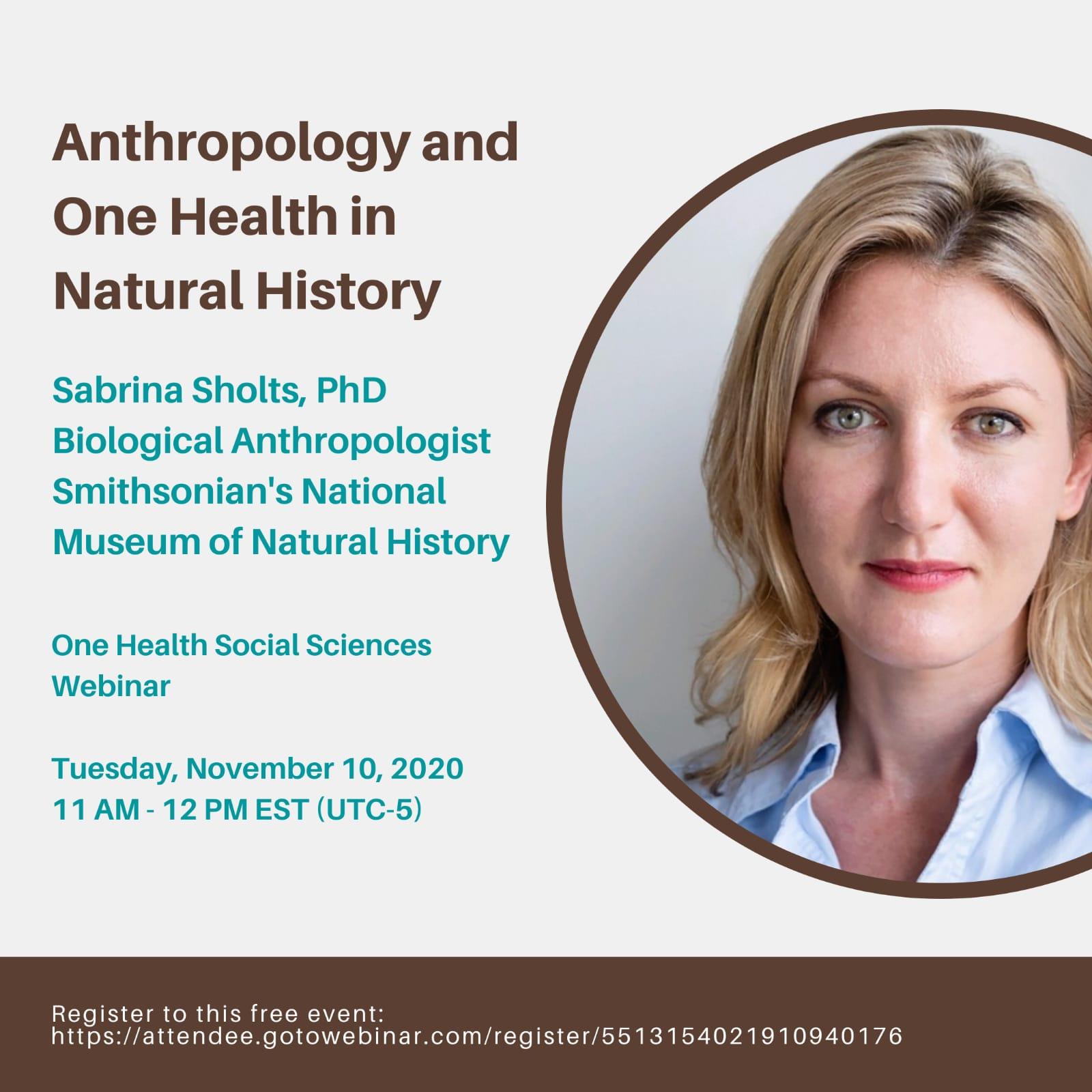 OHSS Webinar - Anthropology and One Health in Natural History