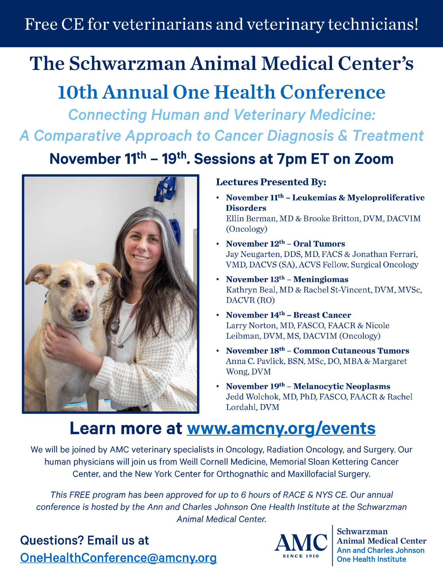 AMC’s 10th Annual One Health Conference: A Comparative Approach to Cancer Diagnosis & Treatment