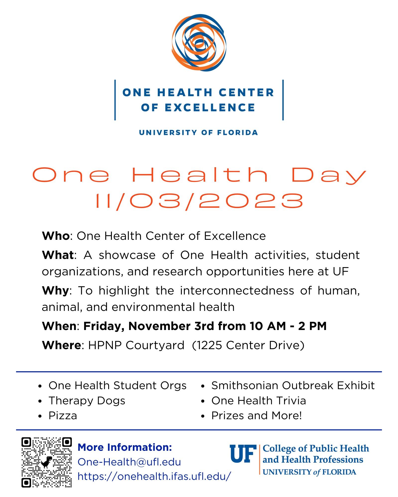 First Annual One Health Day 2023 at U Florida Center of One Health Excellence