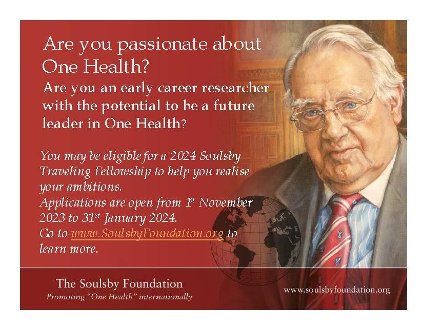 Soulsby Foundation One Health Traveling Fellowships in 2024