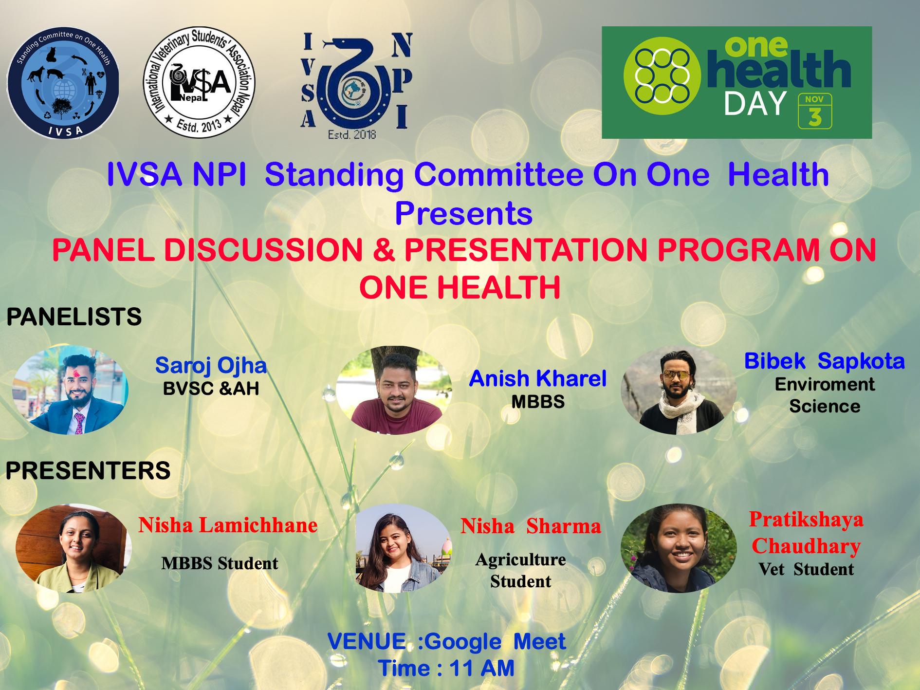 International Veterinary Student Association Standing Committee on One Health Panel (IVSA SCOH) Discussion  and  Presentation