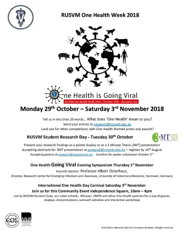 RUSVM One Health Week and International One Health Day Community Fair