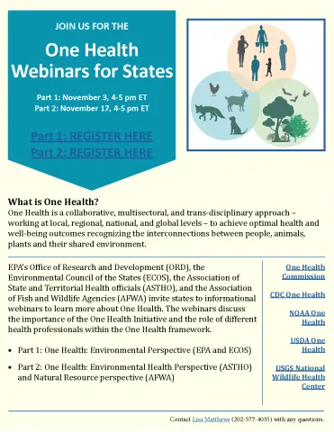 ASTHO and EPA - One Health Webinars for States