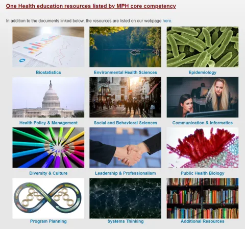 Launch of "One Health Teaching Resources for Public Health Educators" Webpage