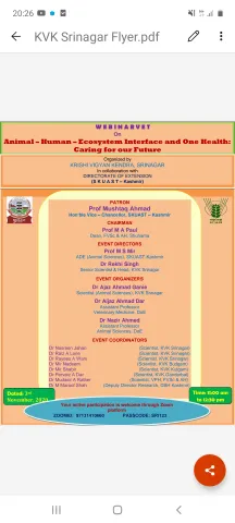 Animal-Human-Ecosystem Interface and one Health: Caring for our future 